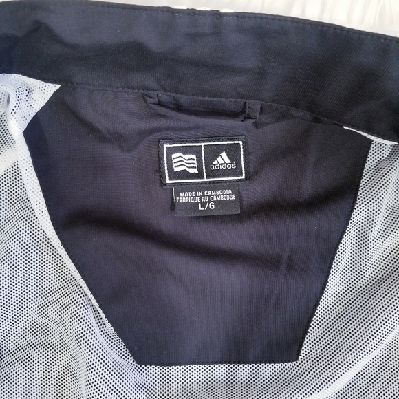 Adidas short sleeves zippered black white jacket - Picture 6 of 8